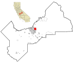 Fresno County California Incorporated and Unincorporated areas Clovis Highlighted